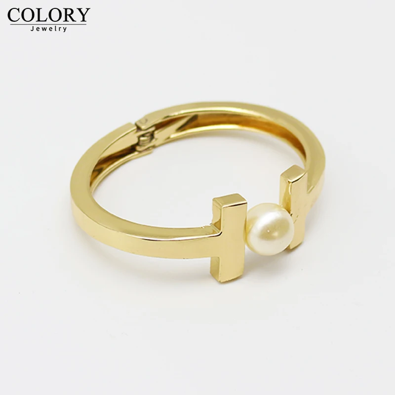 Fashion Jewelry Model Handmade Copper Alloy Women Pearl Bracelet bangle | Украшения и аксессуары