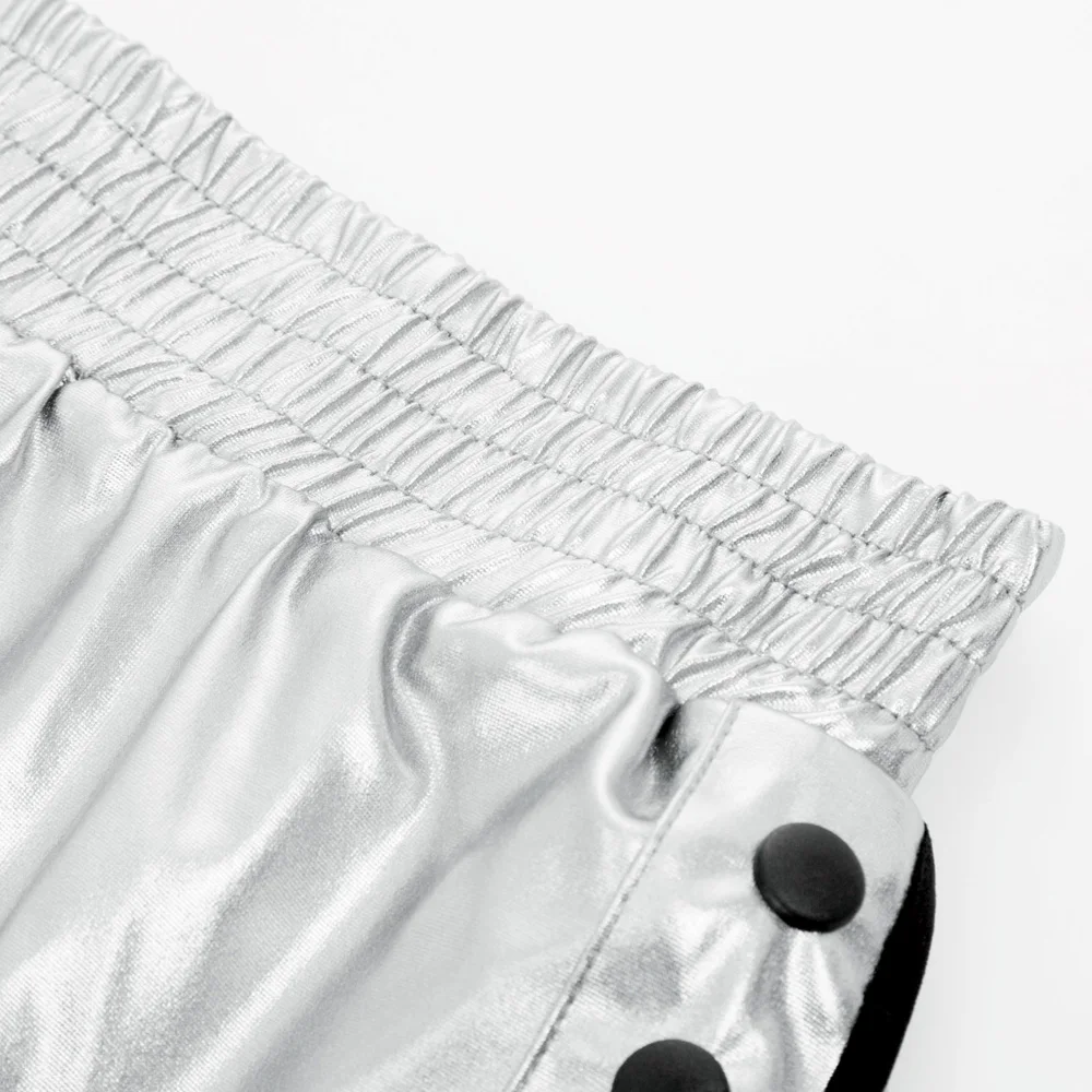 Леди Девушка KK Сексуальные Металлические блестящие шорты мини-клуб эластичный