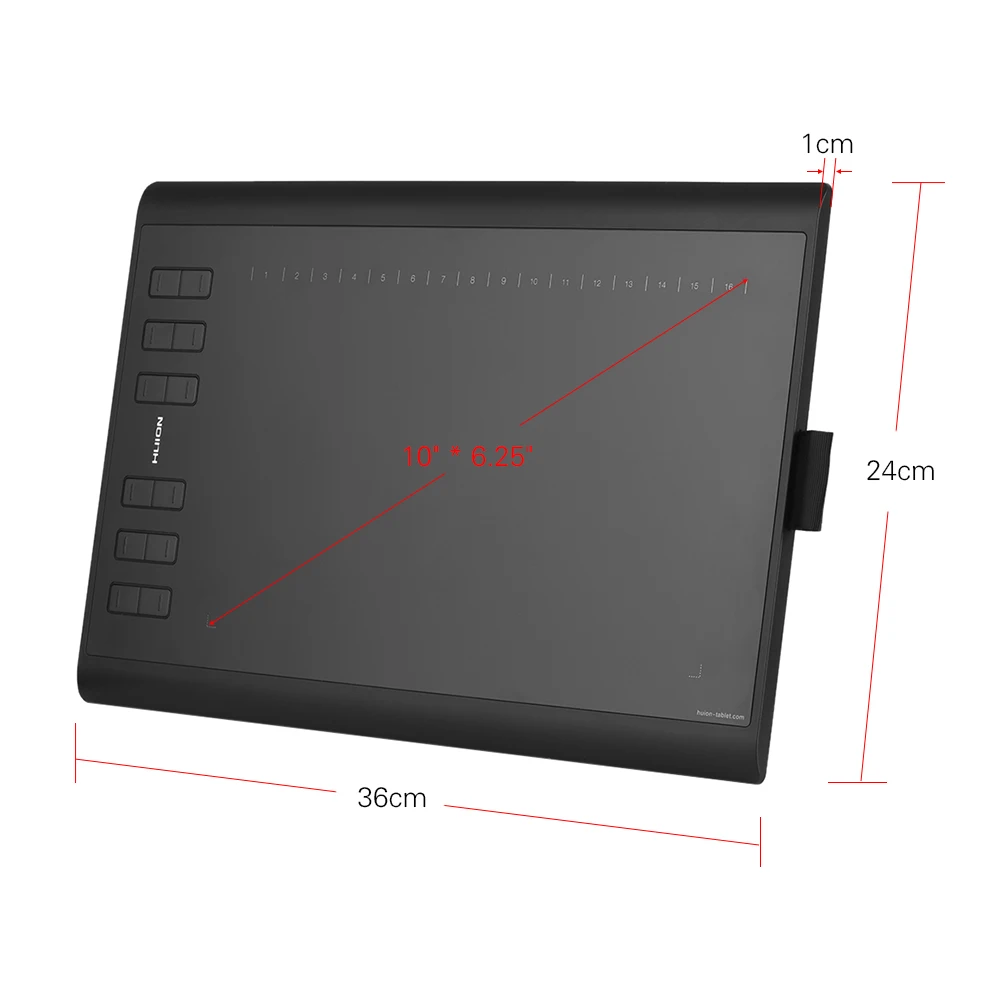 Графический планшет HUION 1060PLUS портативный для рисования 10*6 25 дюймов активная