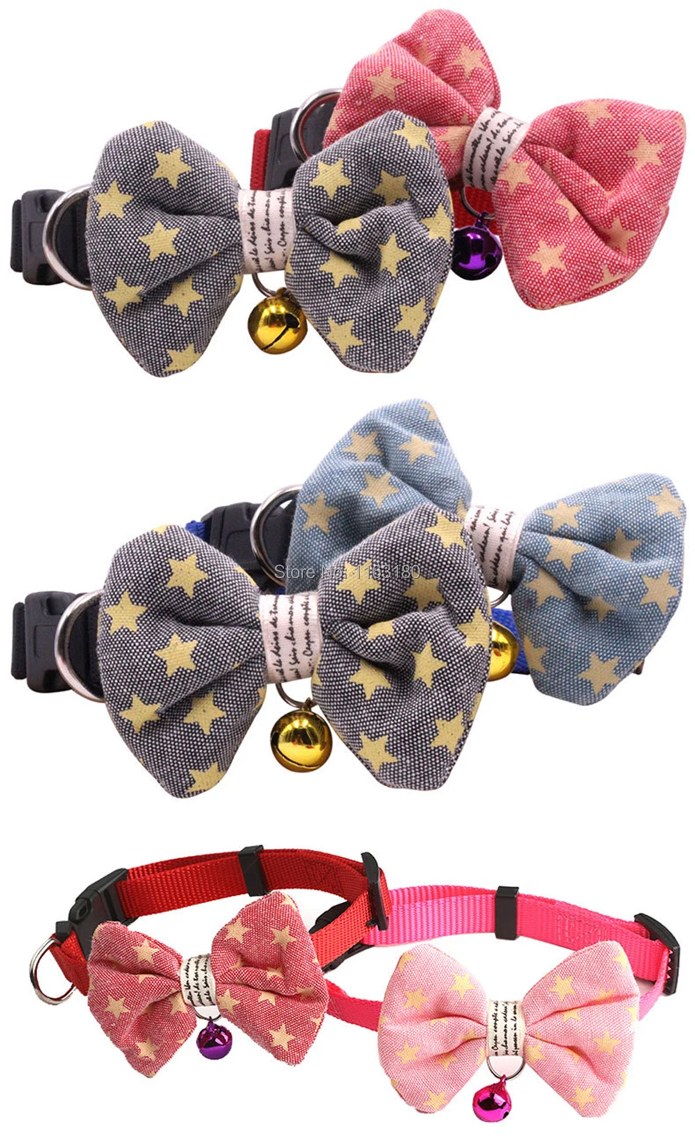 24 шт./лот галстук бабочка для щенка собаки кошки Регулируемый бант аксессуар