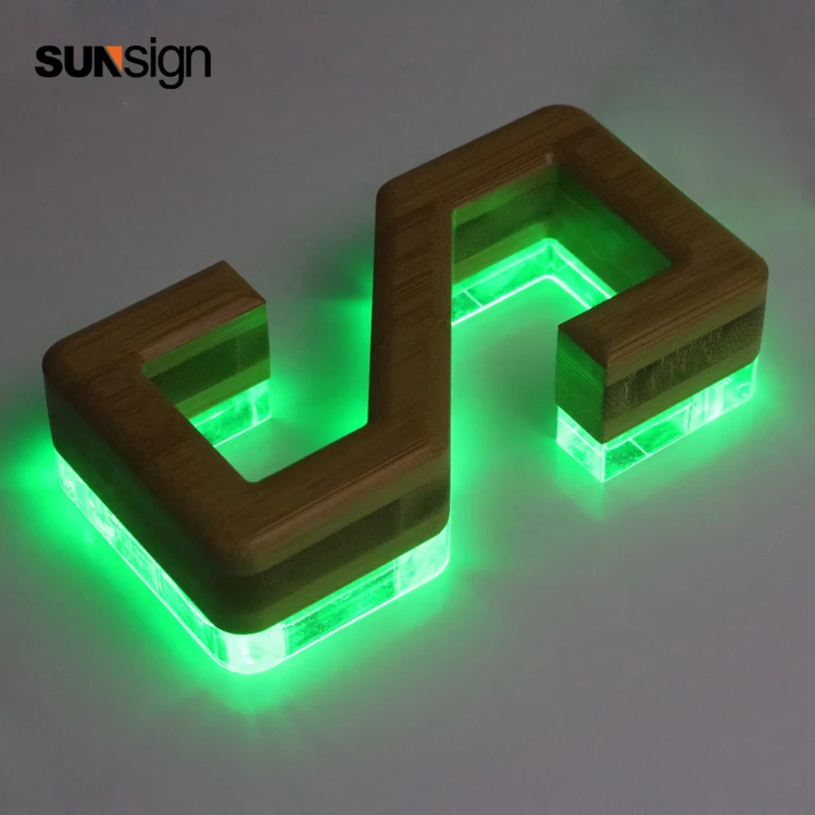 3d Деревянный Канал Буквы RGB светодиодный сильный светильник с