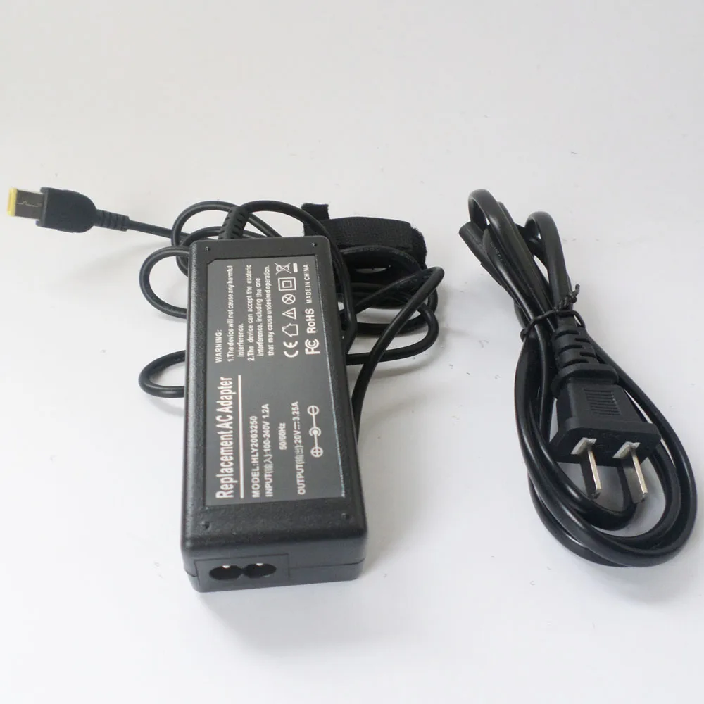 

NEW Battery Charger For Lenovo Essential G400 G400S G405S G405 G500 G500S Rectangle Plug 20V 3.25A AC Adapter Power Supply Cord