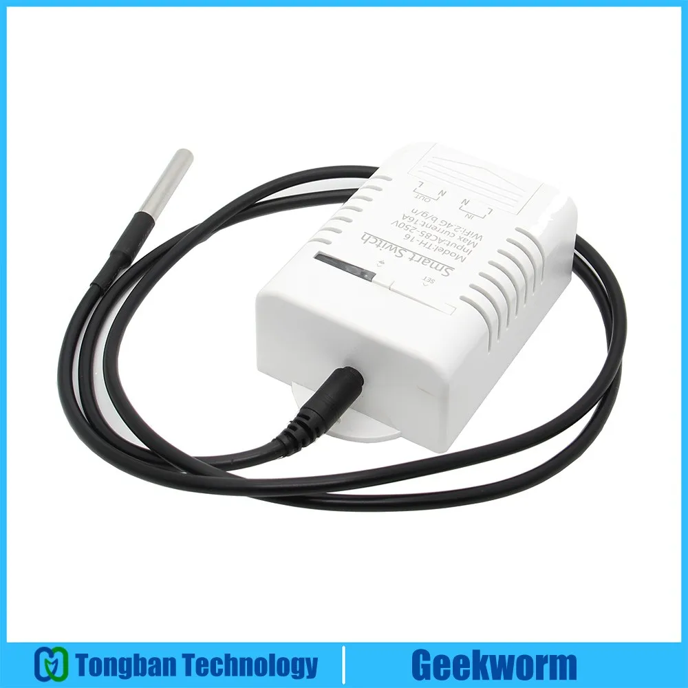 1 канальный AC 85 V 250 16A Wifi умный переключатель с датчиком температуры пульт