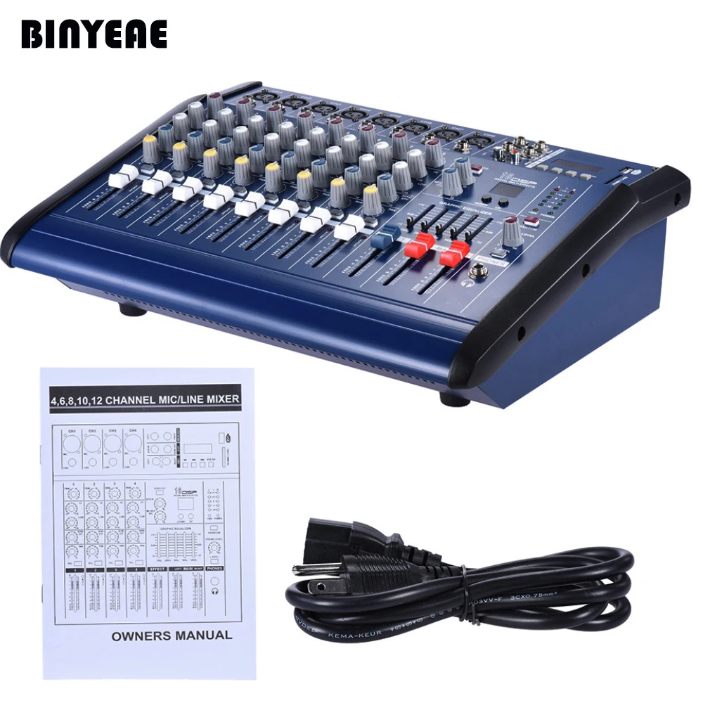 NFS2RU 500 Вт RMS PMX802 профессиональное питание аудио DJ микшер 8 каналов Mezcladora De DJ Mikser Mischer с USB и светодиодный