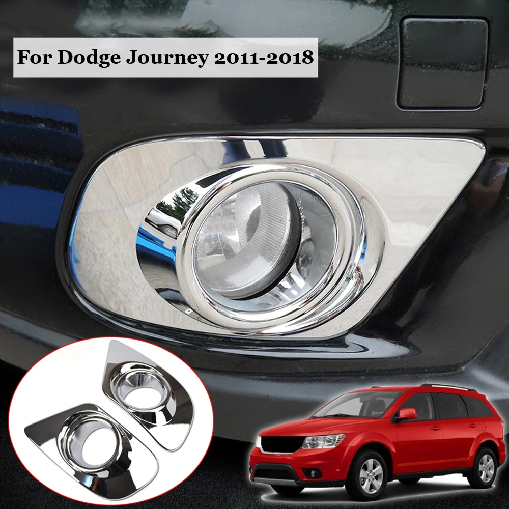 2x для Dodge Journey 2011-2018 Хром передний бампер противотуманных фар Крышка отделка литья