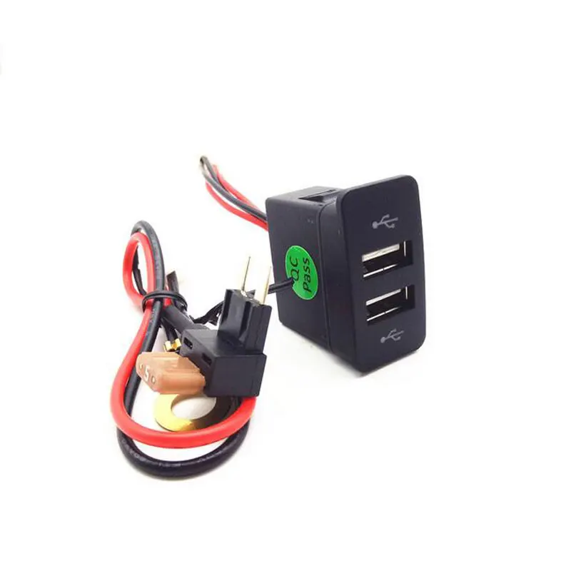 12 В автомобильный двойной USB адаптер интерфейса автомобильное зарядное