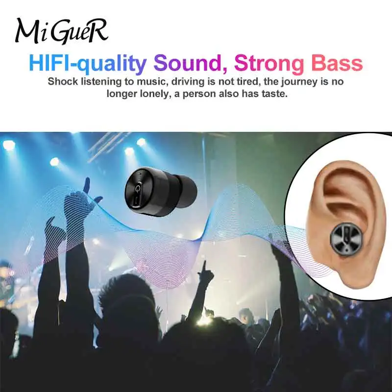 Q3 Mini Stealth TWS True Wireless BT5.0 Bluetooth двойной наушник HiFi DSP шумоподавление Siri HD Call Carry 1800mAh