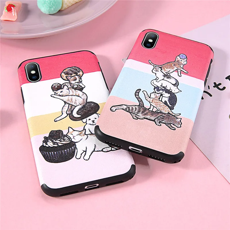 Чехол Lovebay для iPhone 6 S 7 8 Plus X XR XS Max классный чехол с мультяшным животным котом