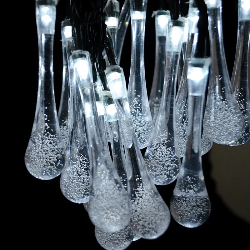 20LED Fashion Hot String Fairy Waterdrop Ice Bar Decor Light Lamp Wedding Party Xmas Tree Hanging White Yellow Multi-color | Освещение