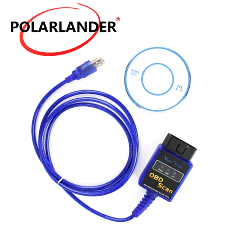 Мини Vgate Scan USB ELM327 OBD2 OBD 2 кабель интерфейса Автомобильный сканер инструмент