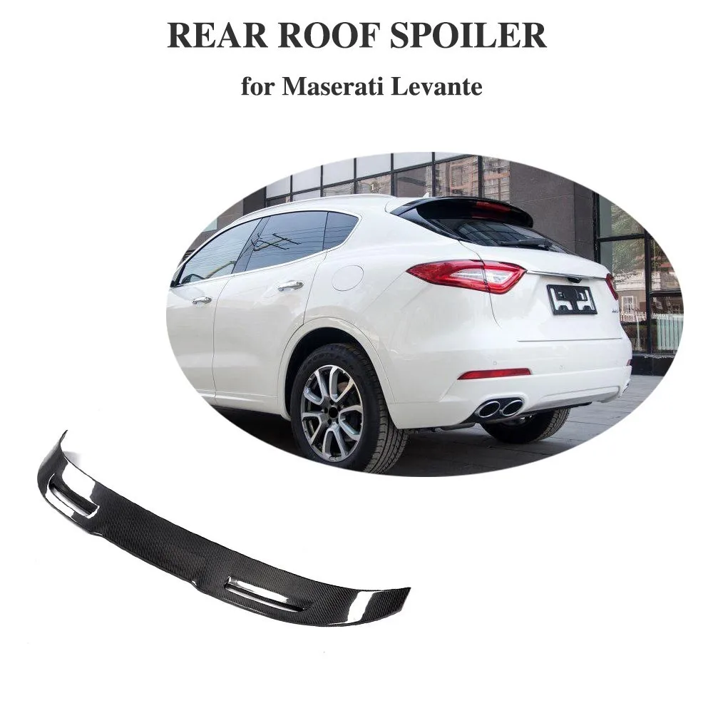 

Задний спойлер на крышу, из настоящего углеродного волокна, для Maserati Levante Base / Diesel Sport Utility 4-дверный 2016 2017 2018