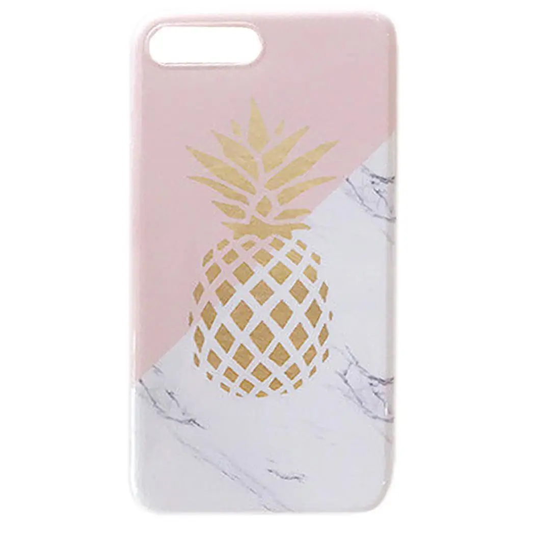 Creative Fashion Pineapple Pattern Anti-fall Phone Case Easy to install and remove. Back Cover Soft For iPhone |