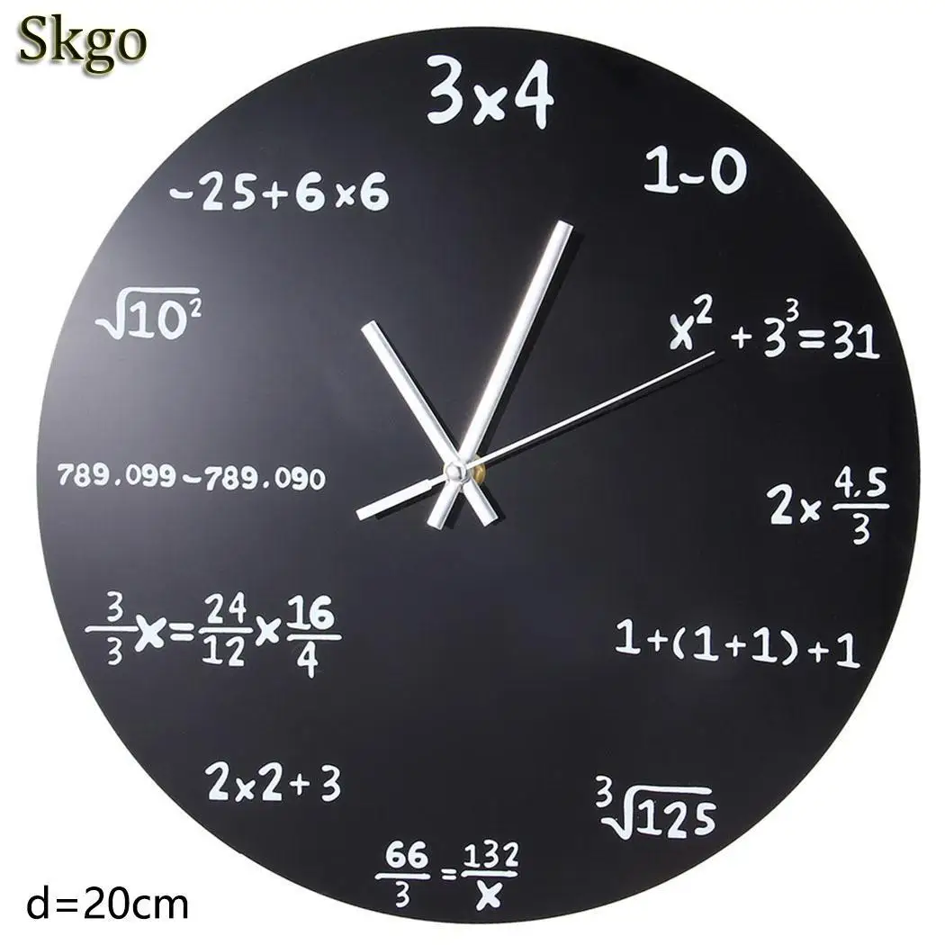 Home Classroom Mathematics Blackboard Quiz Clock Wall Circular 20cm/7.9inch 30cm/11.8inch Teacher Gift | Дом и сад