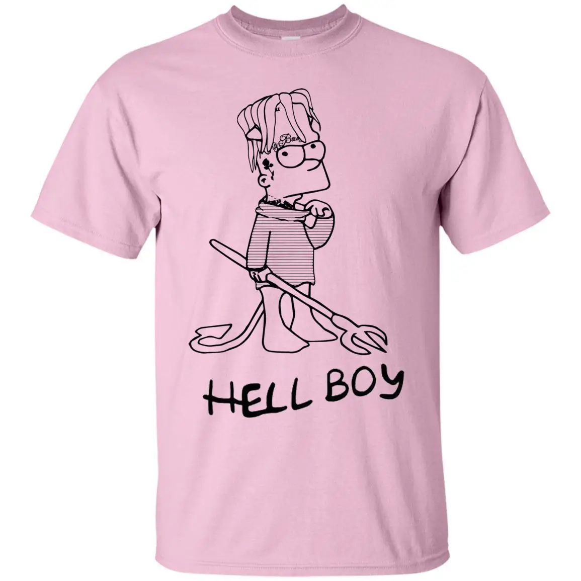 Футболка Hell Boy белая розовая или черная футболка с рисунком Новая модная мужская