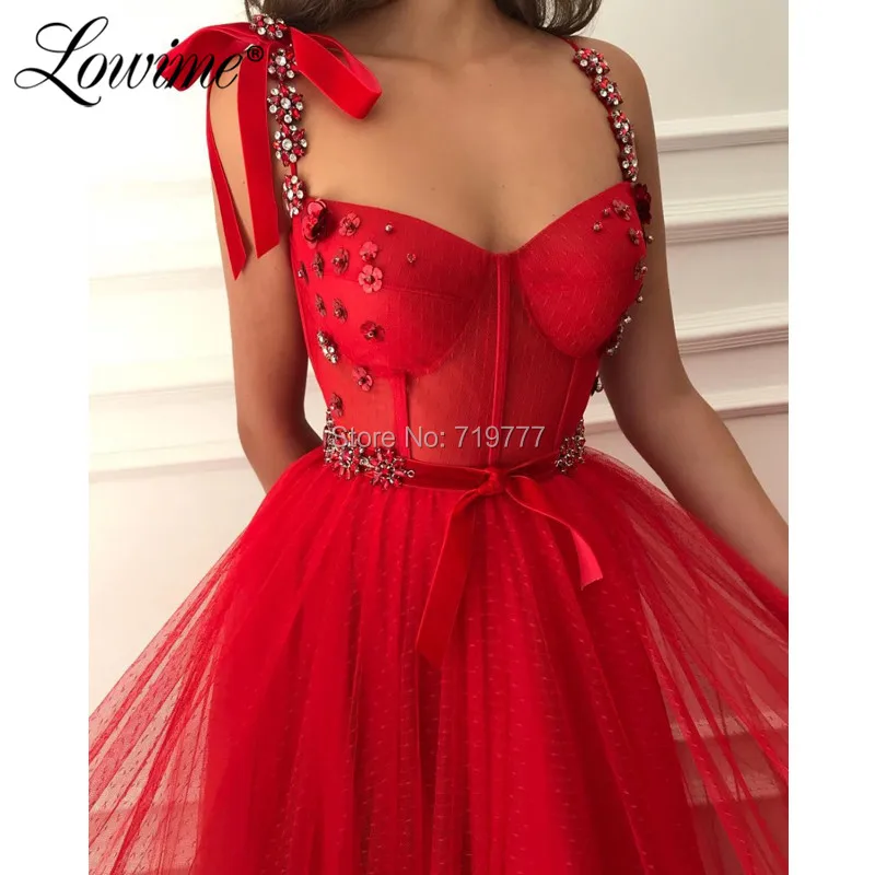 Вечерние платья с бисером и кристаллами красное вечернее платье Abiye 2019 длинное на