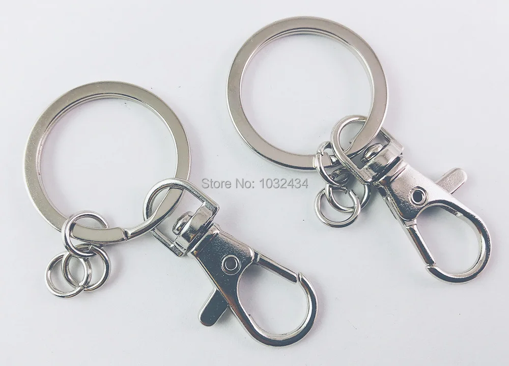 

100 pcs/lot Key Ring Popular Classic Plated Lobster Clasp Key Hook Chain DIY Jewelry Making For Key Chain