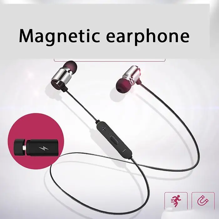 Общие магнитные беспроводные Bluetooth стерео наушники-вкладыши спортивные наушники