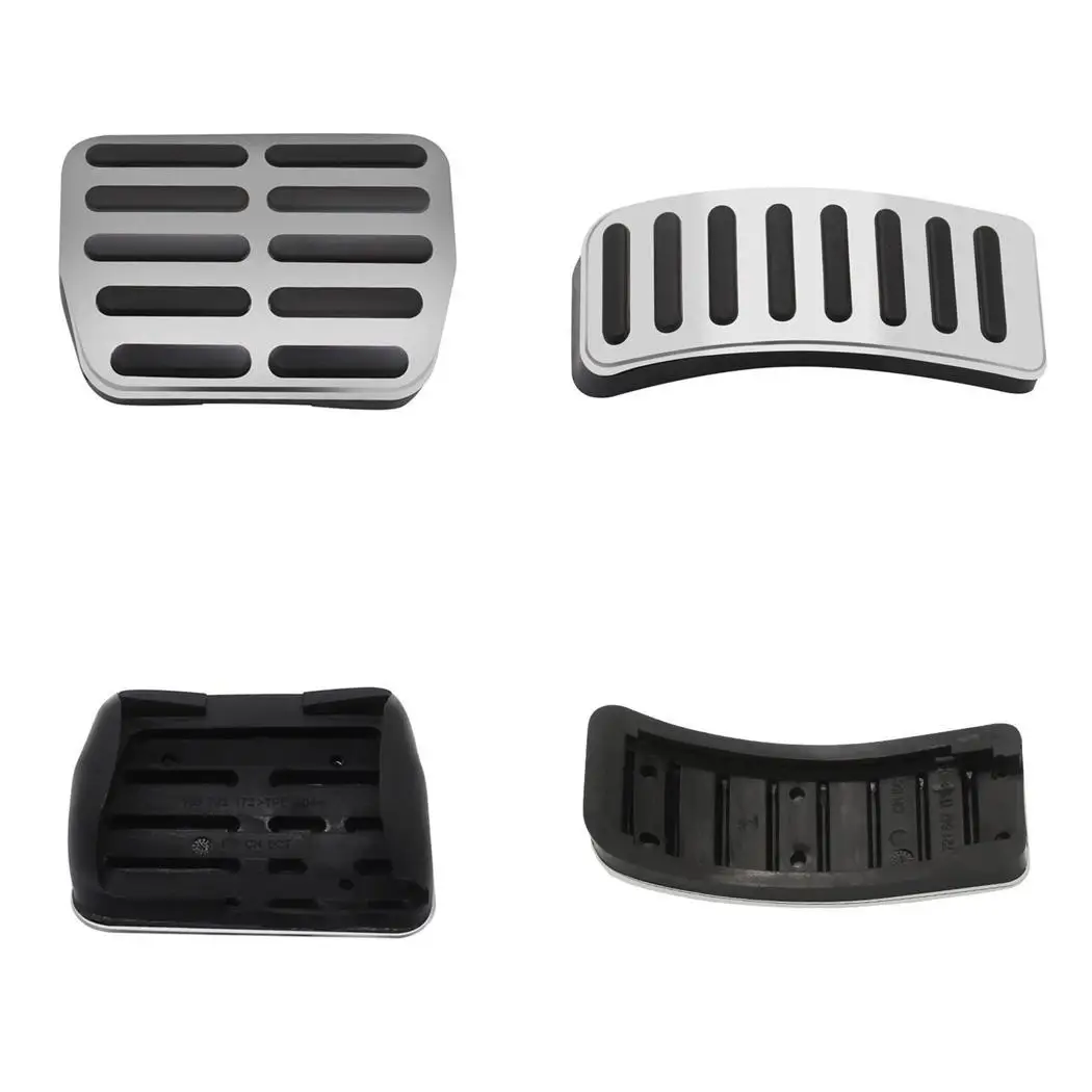 1 набор автоматических автомобильных тормозных педалей из нержавеющей стали для