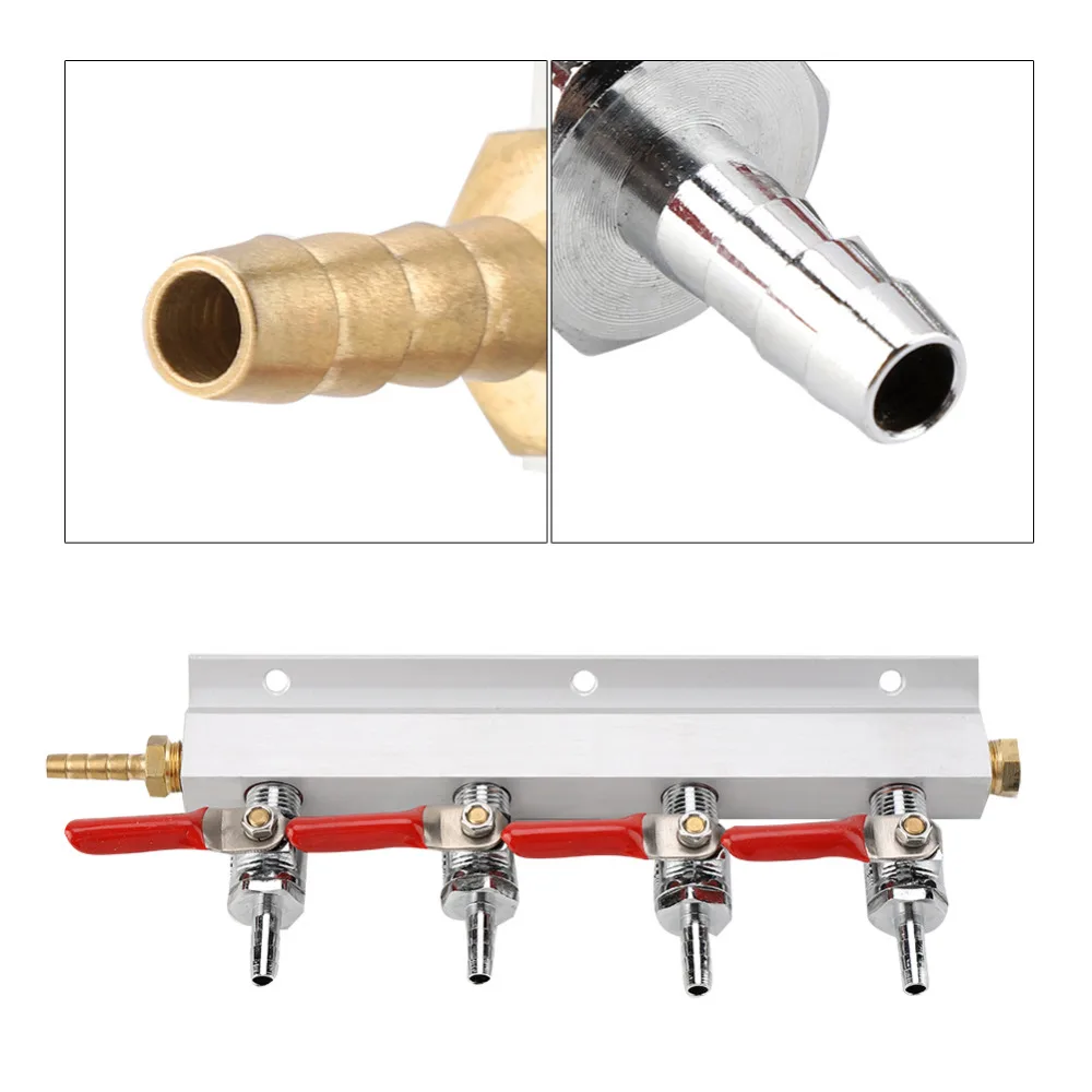 Muti way 2/4 Way Homebrew Co2 воздушный газовый коллектор распределительный разделитель пива