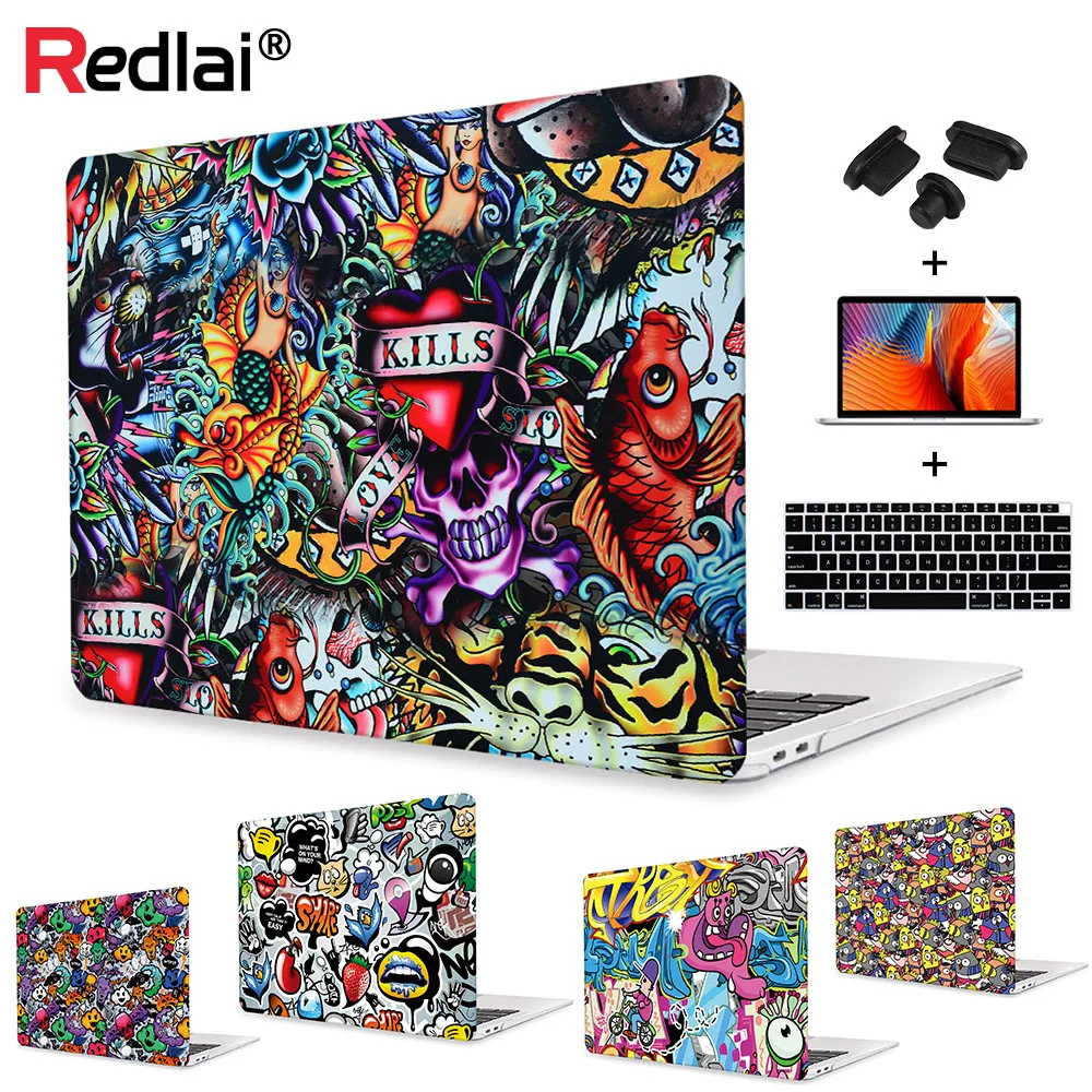 Redlai пластиковый жесткий чехол для Macbook Air Pro retina 12 13 15 дюймов Сенсорная панель A1706