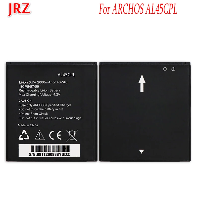 JRZ 3.7V 2000mAh For ARCHOS AL45CPL Battery phone Replacement Batteries Bateria | Мобильные телефоны и аксессуары