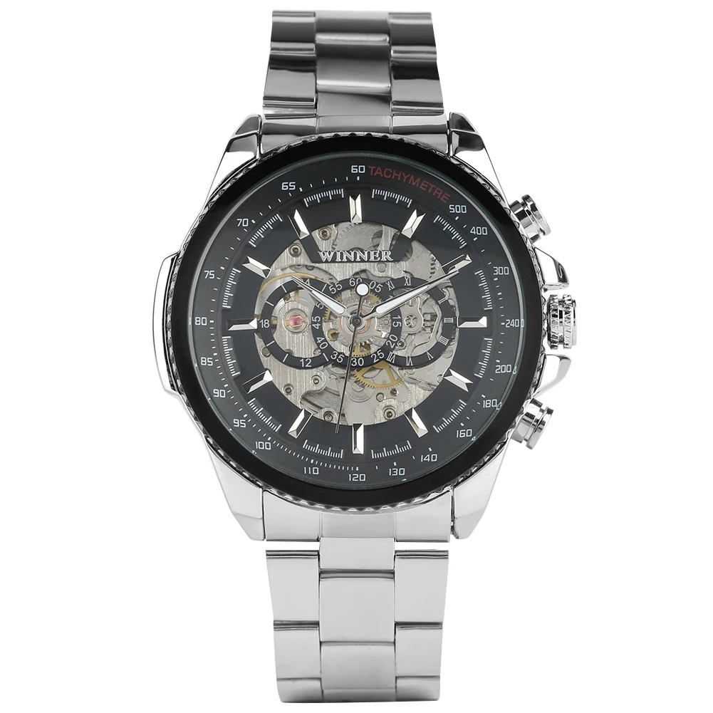 

Men's Business Wristwatch Automatic Mechanical Watches Stainless Steel Strap Case Luminous Function Luxurious Design