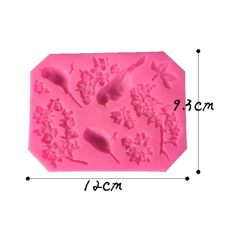 

Flowers DIY Manual Baking Silicone Mold 3D Leaves Bird Safflower Fondant Molds Cake Decorating Tools Cake Silicone Moulds