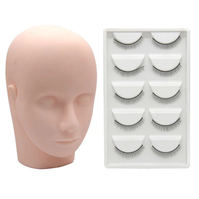 Silicon Mannequin Flat Head Eyelashhes Makeup Training Practice Tool | Красота и здоровье