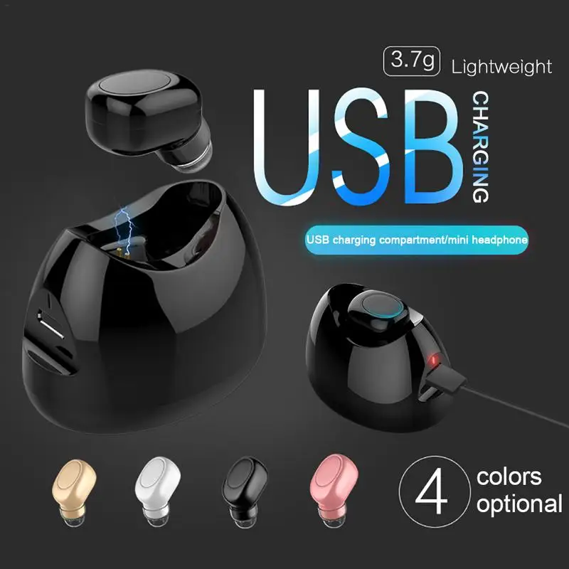 Портативные наушники мини беспроводные Bluetooth невидимые вакуумные стерео Hd звук