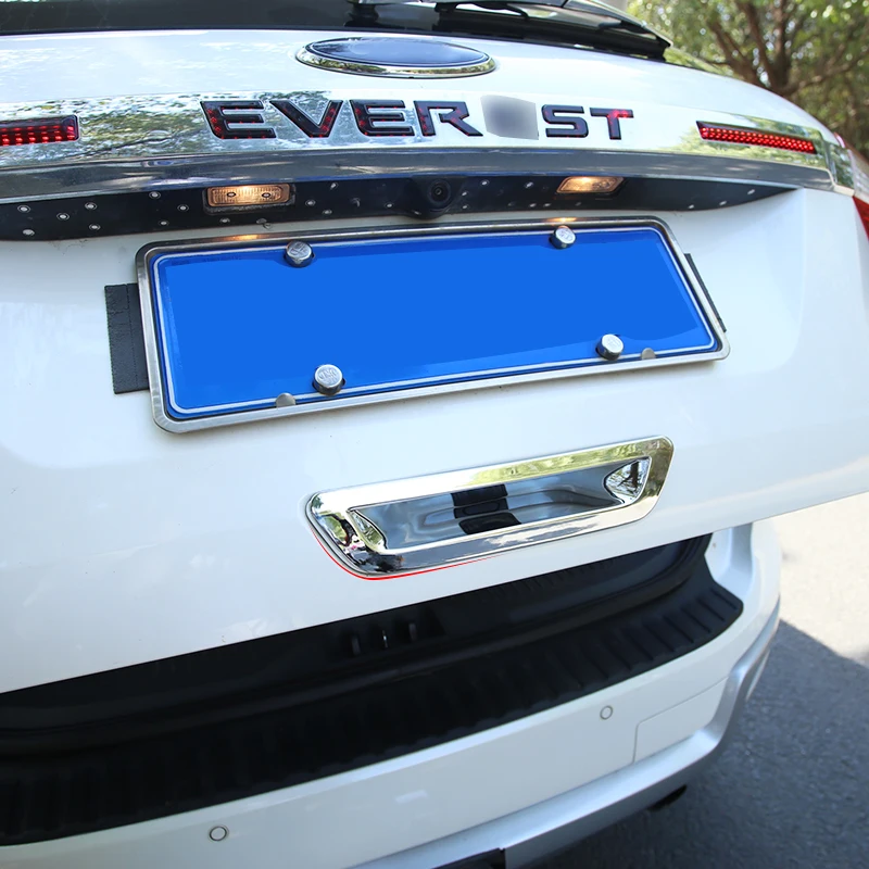 

ALittleChange ABS Хромированная Задняя ручка багажника Защитная крышка Накладка Наклейка для Ford New Everest 2015 2016 2017 наклейки аксессуары