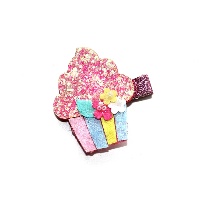 

1 шт. заколки для волос с блестками и фруктами ананас арбуз для вечеринки фетровые заколки для девочек Milkshake заколки в виде десертов аксессуа...