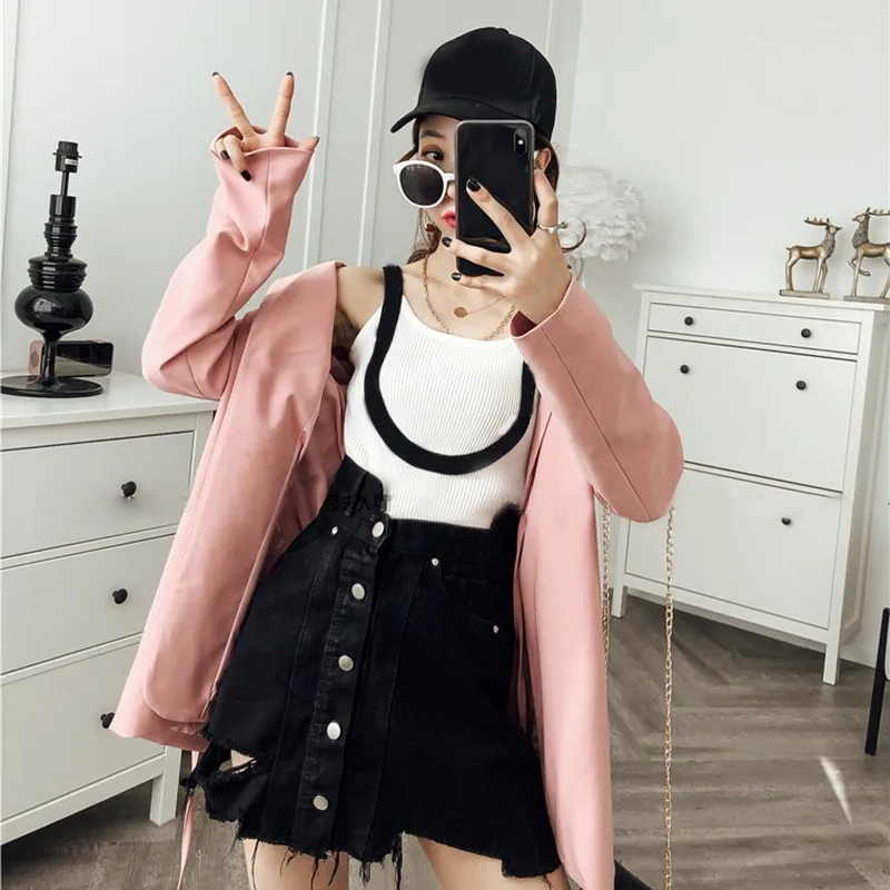 CHICEVER Весна повседневное Асимметричный джинсовая юбка для женщин кнопка карманы