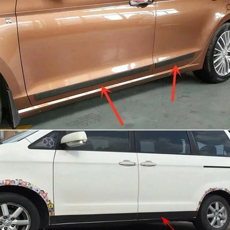 Универсальная лента переднего бампера 1 м углеродное волокно Резиновая Защитная