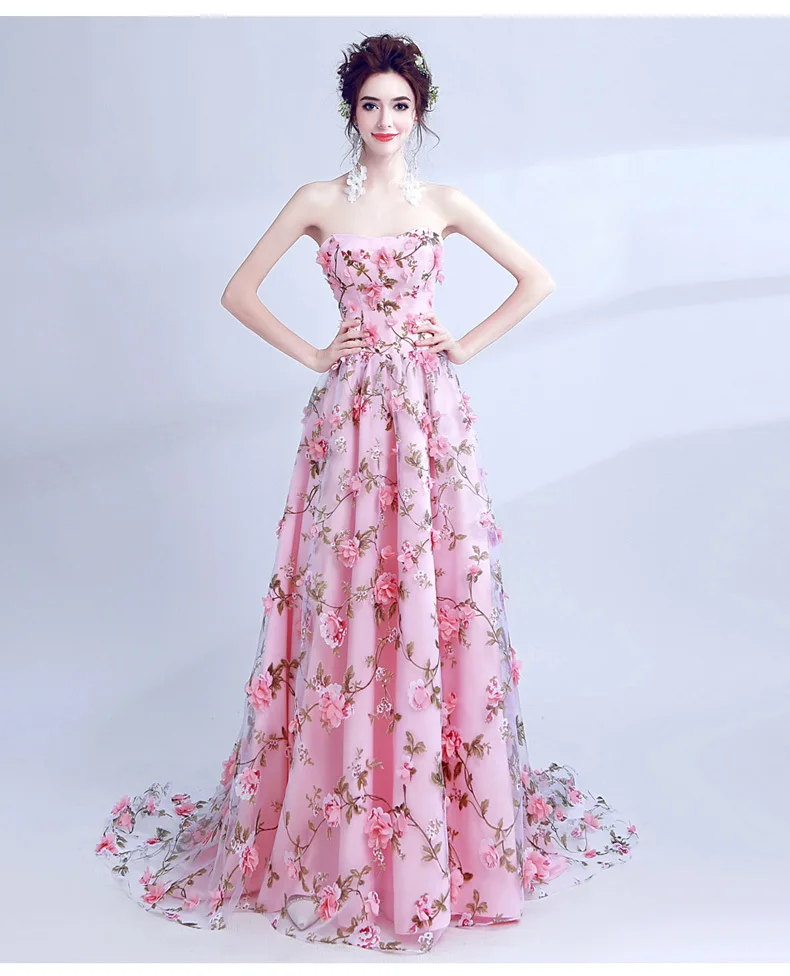 Женское платье без бретелек Vivian's Bridal милое 3d цветочное кружево аппликация бохо