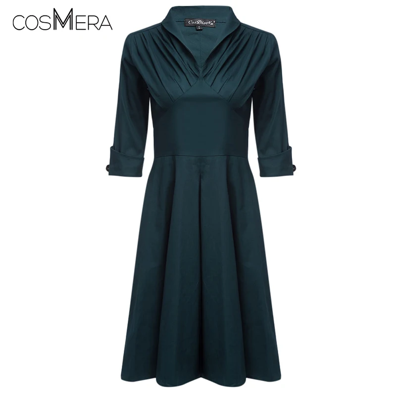 Зеленое бальное платье VESTLINDA с глубоким вырезом и перекрещивающейся талией