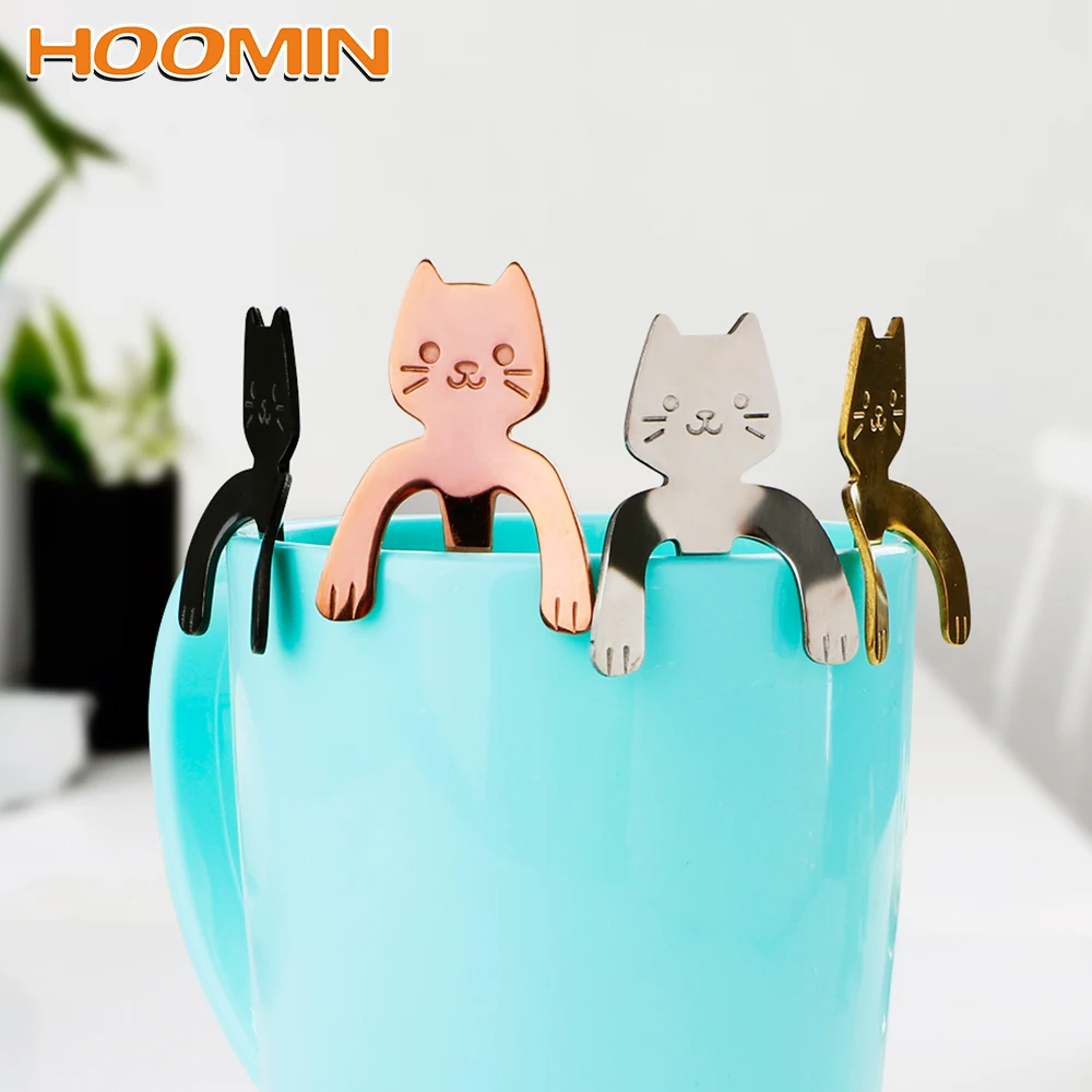 HOOMIN мини Нержавеющая сталь чайная кофейная ложка для мороженого - Цена: 96,60 - 113,69 руб.