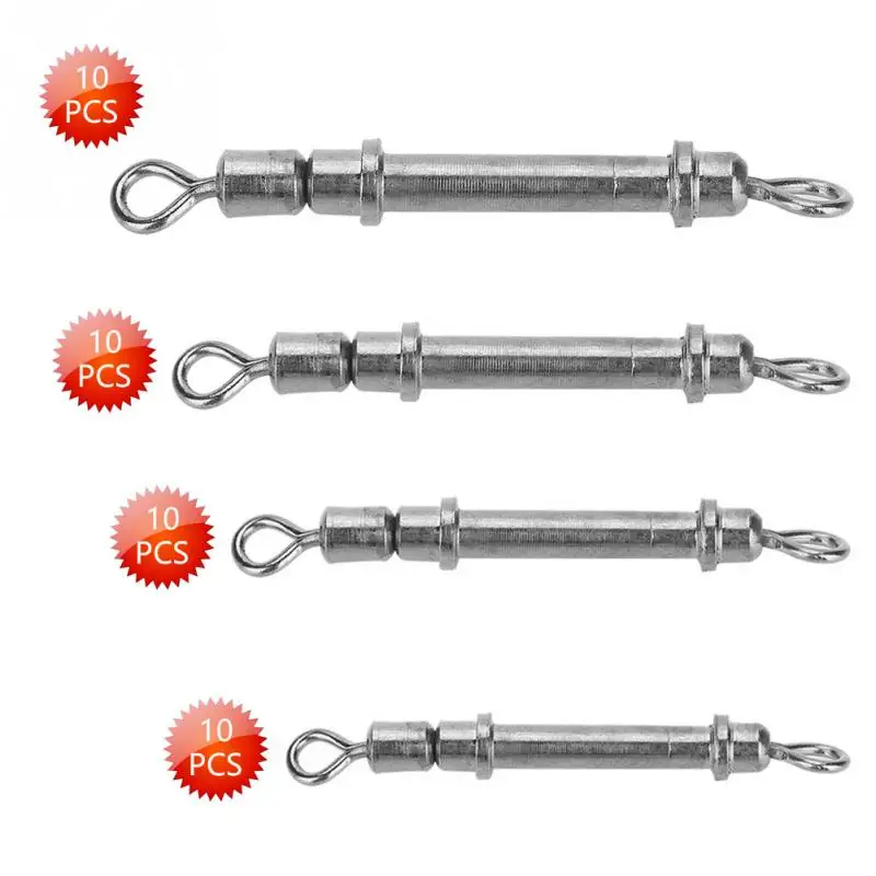 HURRISE 10 шт. эластичные рыболовные Вертлюги защелкивающиеся крючки вращающиеся