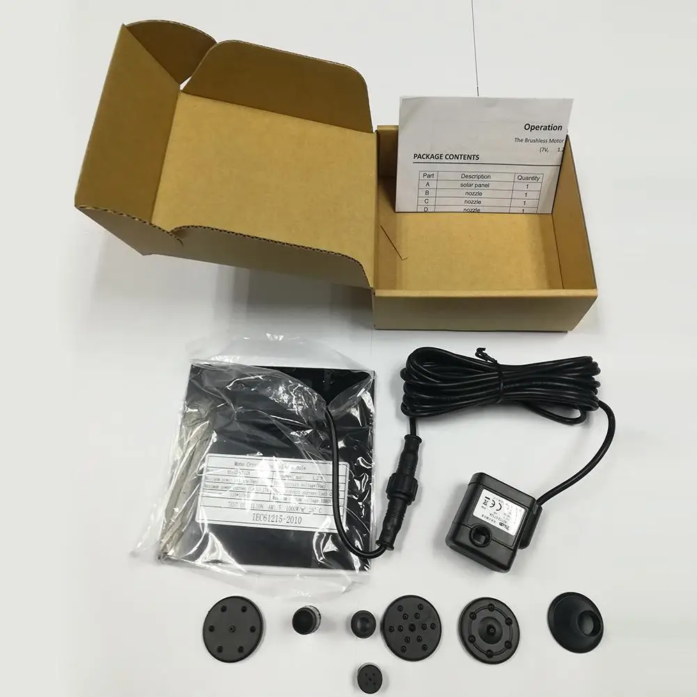 

Adeeing New 7V 1.2W Solar Power Fountain Pump Panel Watering kit Garden Fountain Pond Pool Landscape Decor