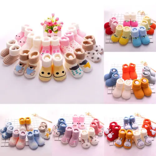 Lot 5 Pairs Infant Baby Toddler Boy Girl Socks Cotton 0~3T Cartoon NewBorn Kids | Детская одежда и обувь
