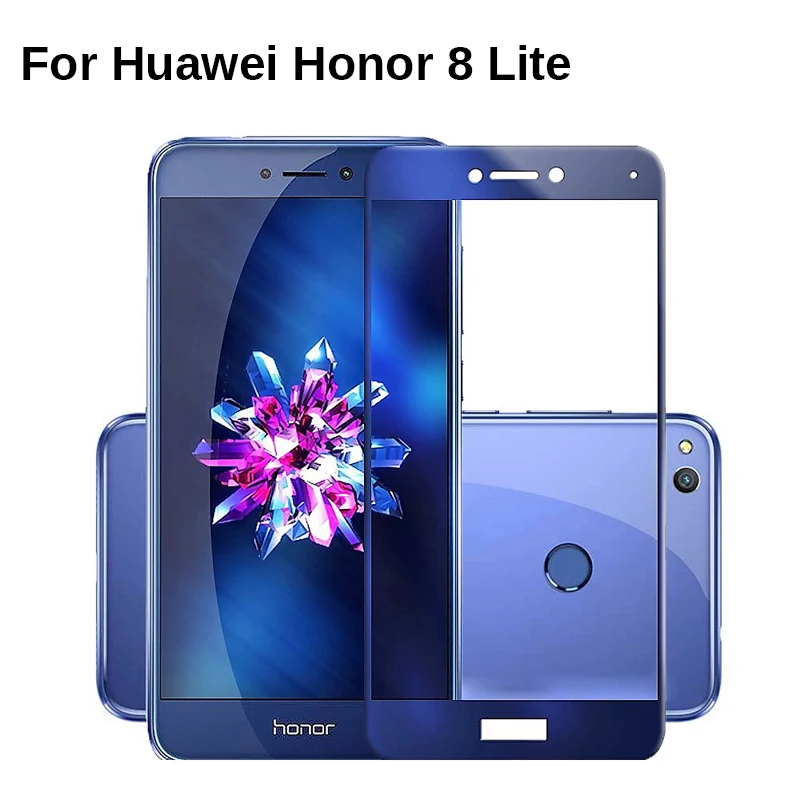 

Protective Glass On For Huawei Honor 8 Lite light lait Screen Protector Tempered Glass on huawey honer 8lite honor8 trempe verre