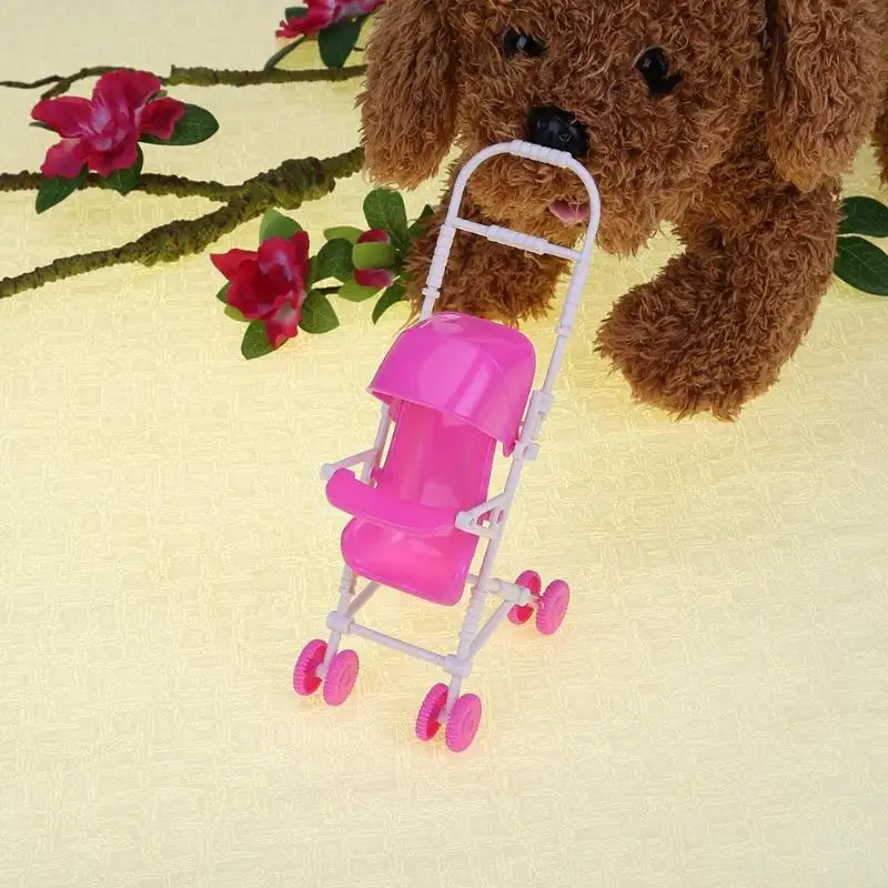 Розовая детская коляска тележка игрушка для кукол мебель девочек подарки новая - Фото №1