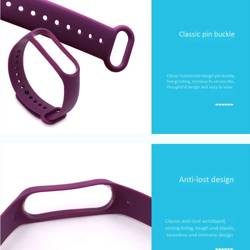 Для Xiaomi Mi Band 3 ремешок для TPU Браслет замена умные спортивные часы на