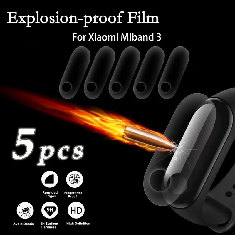 

M3 Resist Film High-Definition Waterproof Non-Curved Edge Explosion-Proof Steel Tough Tempered Film For Xiaomi Smart Bracelet 3