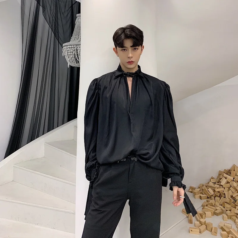 2019 Spring Autumn New Men Retro Fashion Casual Long Sleeve Shirt Male Camisa Masculina Loose Dress Shirts Streetwear Clothing | Мужская