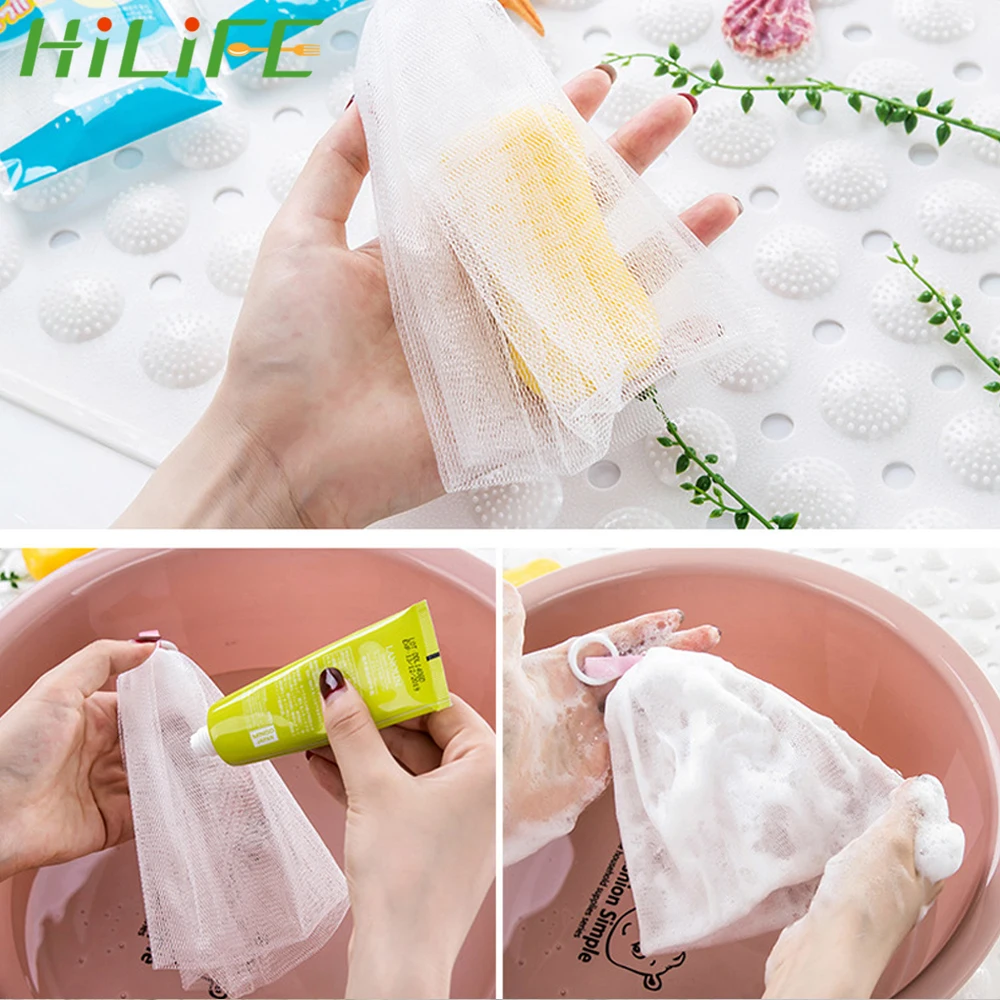 

Body Cleansing Nets Bath Shower Soap Blister Bubble Mesh Wash Face Soap Foaming Net Bath Washing Tool Bathroom Accessories