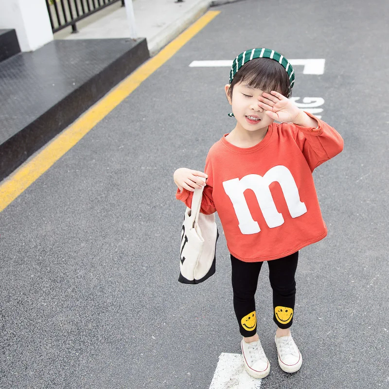 

Children's clothing spring and autumn set 2020 cotton new casual long-sleeved letter T-shirt + pants girls clothes