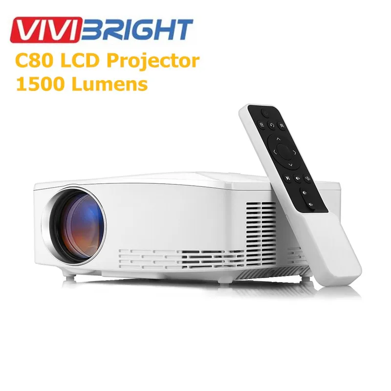 VIVIBRIGHT C80 ЖК проектор для домашнего кинотеатра 720 люмен 1280x1500 P Поддержка