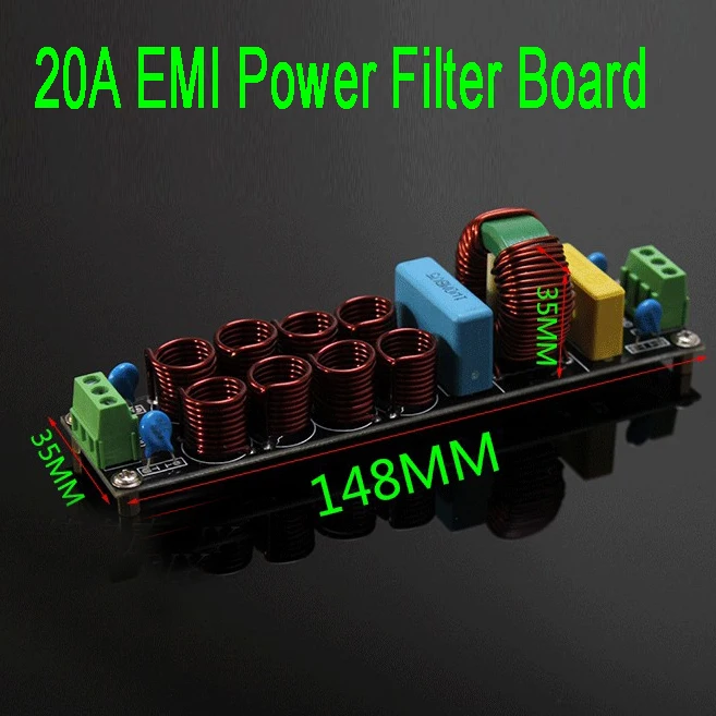 DYKB AC 110V 220V 4400W 20A EMI фильтр Очиститель плата подавитель шума высокая частота для