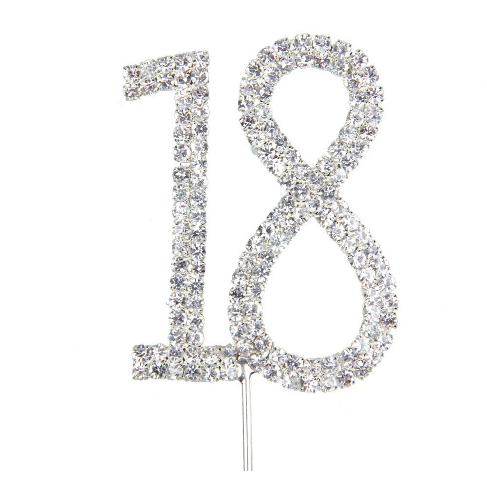 Sweetness Bling Diamond Double number / Torte Cake Decor for Birthday Anniversary Wedding(18) | Дом и сад