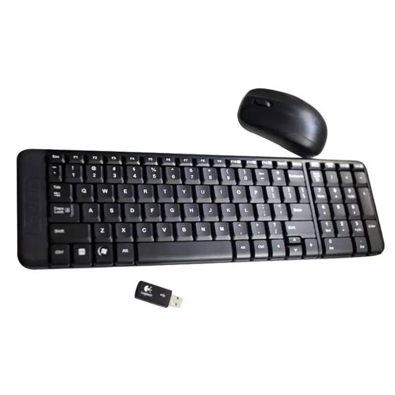 Игровая клавиатура Logitech MK220 мышь Combo 2.4GH беспроводная с USB приемником для